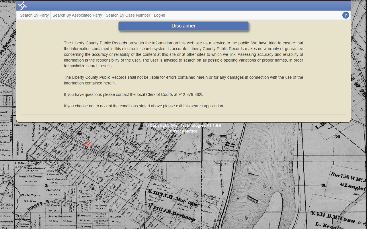 Liberty County court records CM Web Search portal