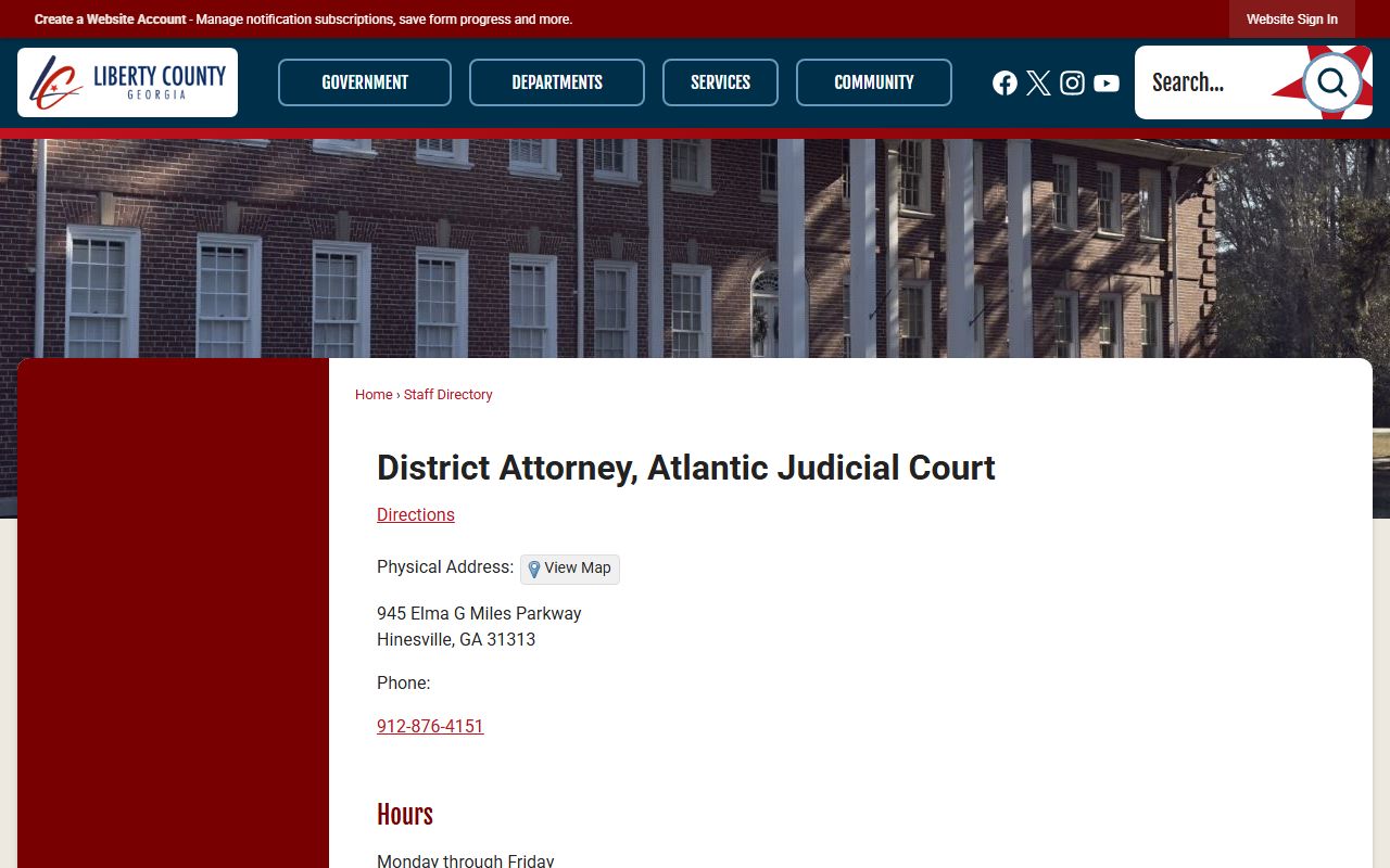 Liberty County criminal court records District Attorney directory