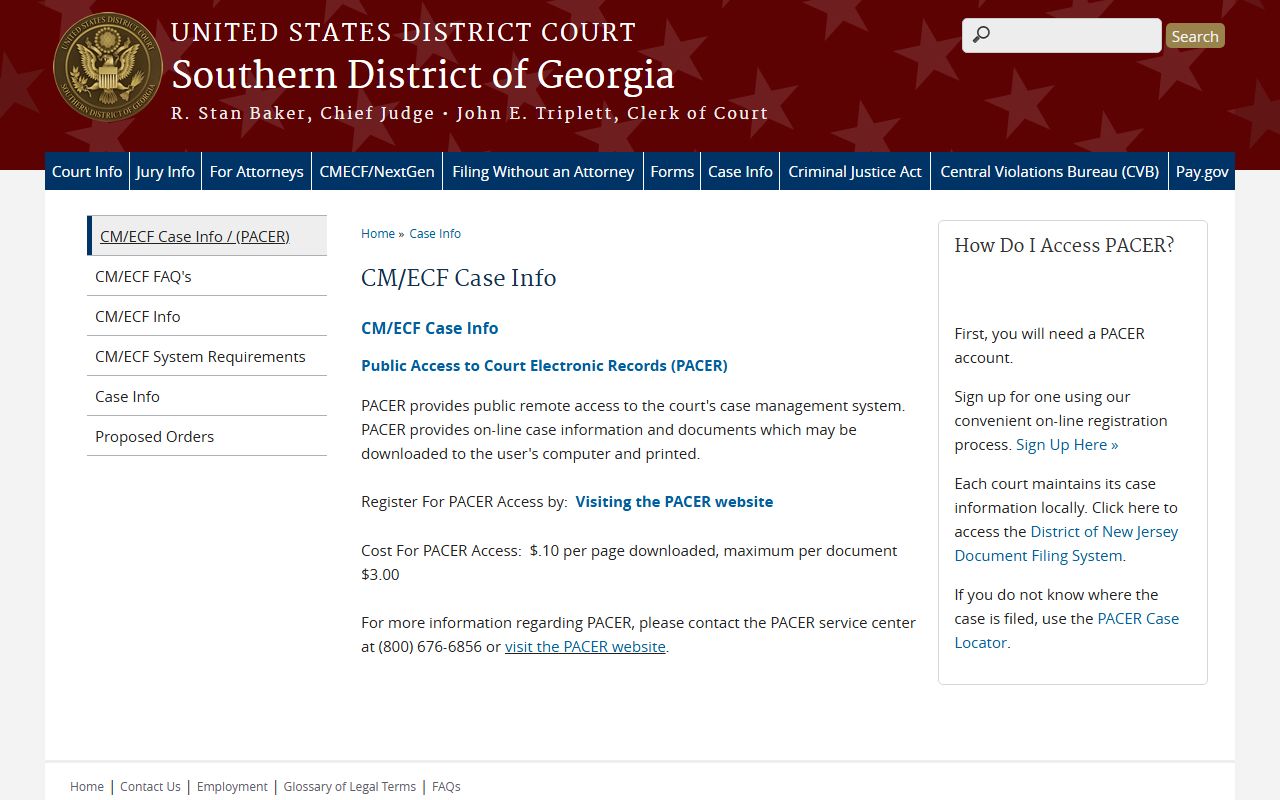 Liberty County Superior Court records PACER CM ECF information