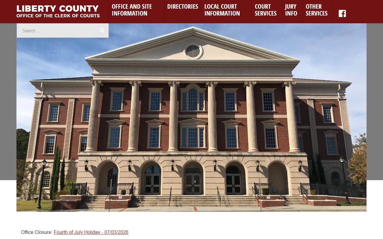 Liberty County Court records Clerk of Courts home page