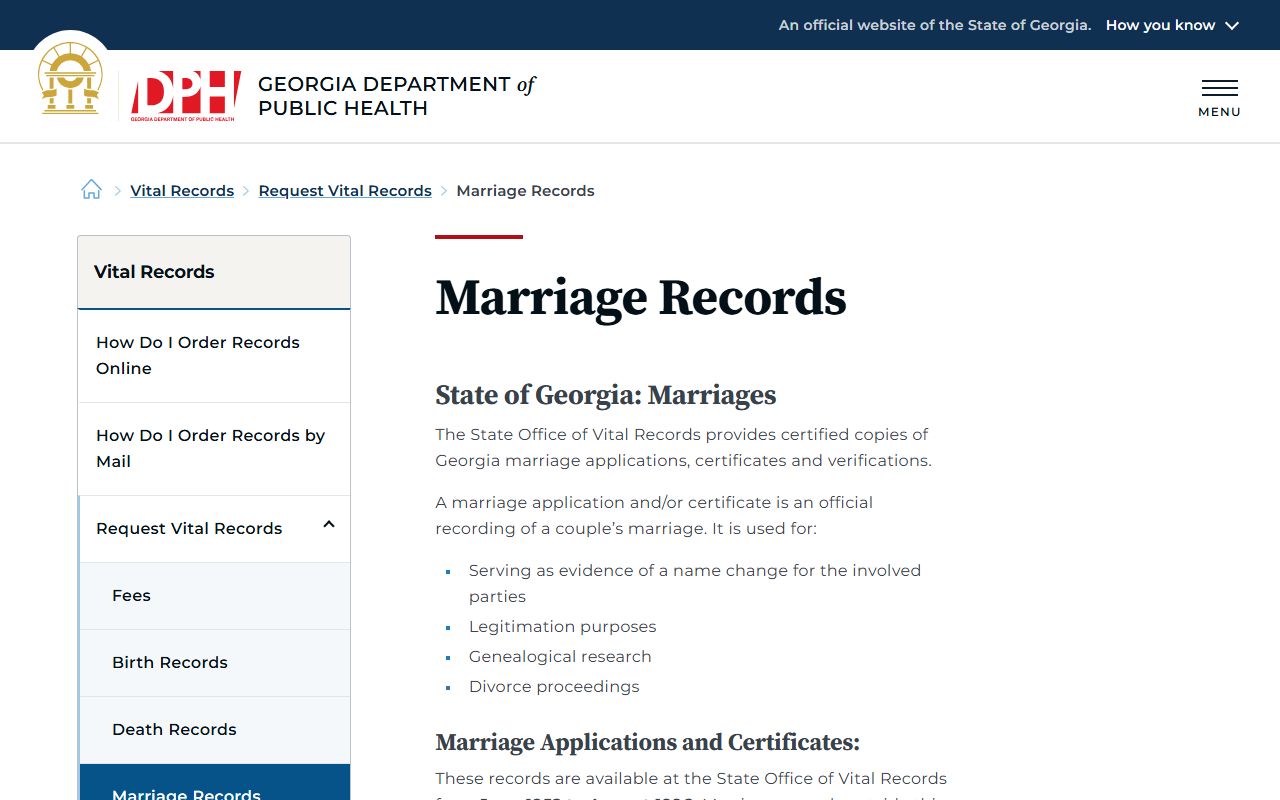 Liberty County marriage records Georgia DPH marriage records