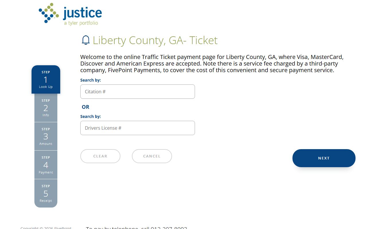 Liberty County traffic court records ticket payment redirect