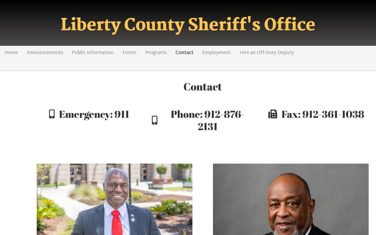 Liberty County warrant search Sheriff's contact directory for warrant and jail phone lines